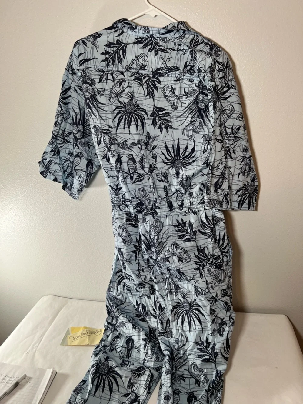 Vintage‎ NOS Diane Von Furstenberg Hawaiian print jumpsuit M